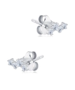 Shining Designed Silver Stud Earring STS-6276